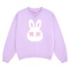 Purple V-Neck Sweatshirt "Bunny Face" SW459