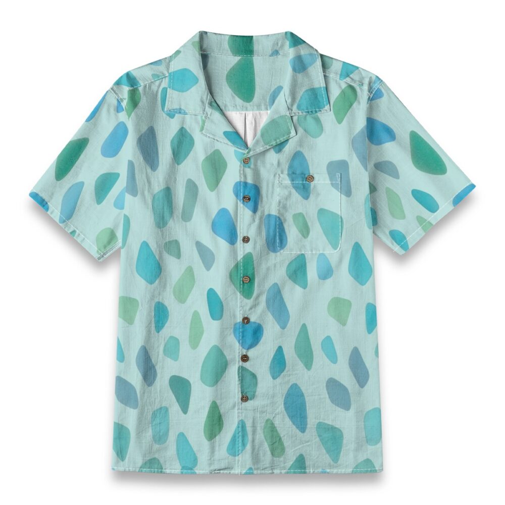 Ocean Glass Drift Aqua Coastal Tropical Shirt