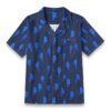 Gentian Deep Blue Vibrant Floral Resort Shirt