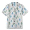 Nigella Blue Gray Elegant Floral Hawaiian Shirt