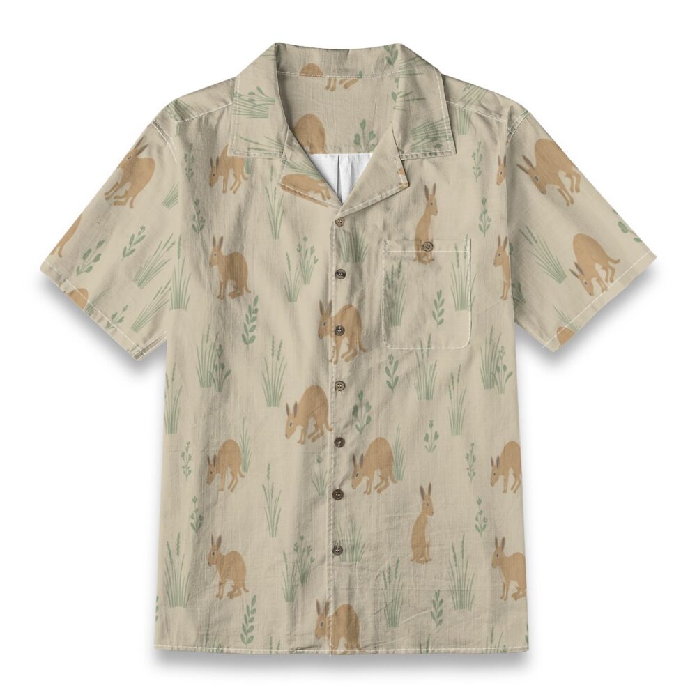 Takin Mountain Foliage Cool Gray Tropical Shirt