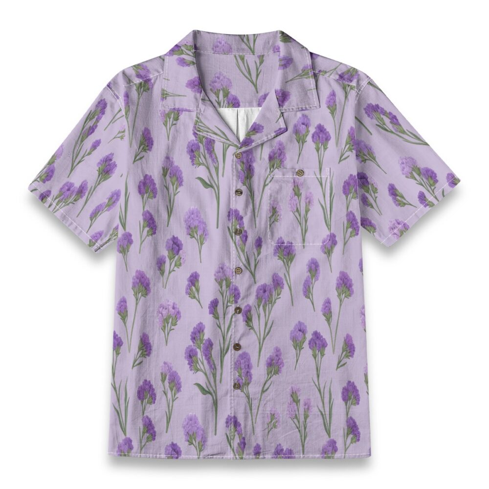 Statice Lavender Field Soft Floral Tropical Shirt
