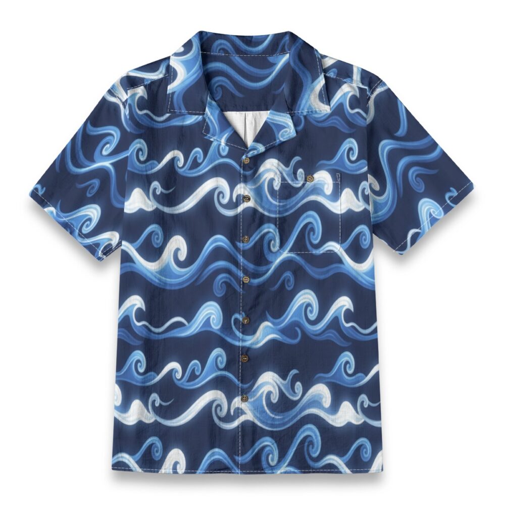 Tidal Light Waves Deep Ocean Hawaiian Shirt