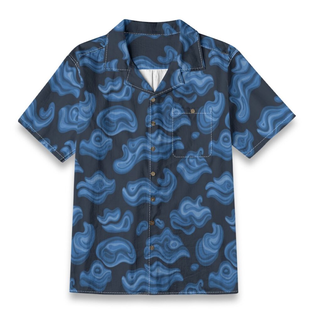Deep Tide Layers Dark Ocean Hawaiian Shirt